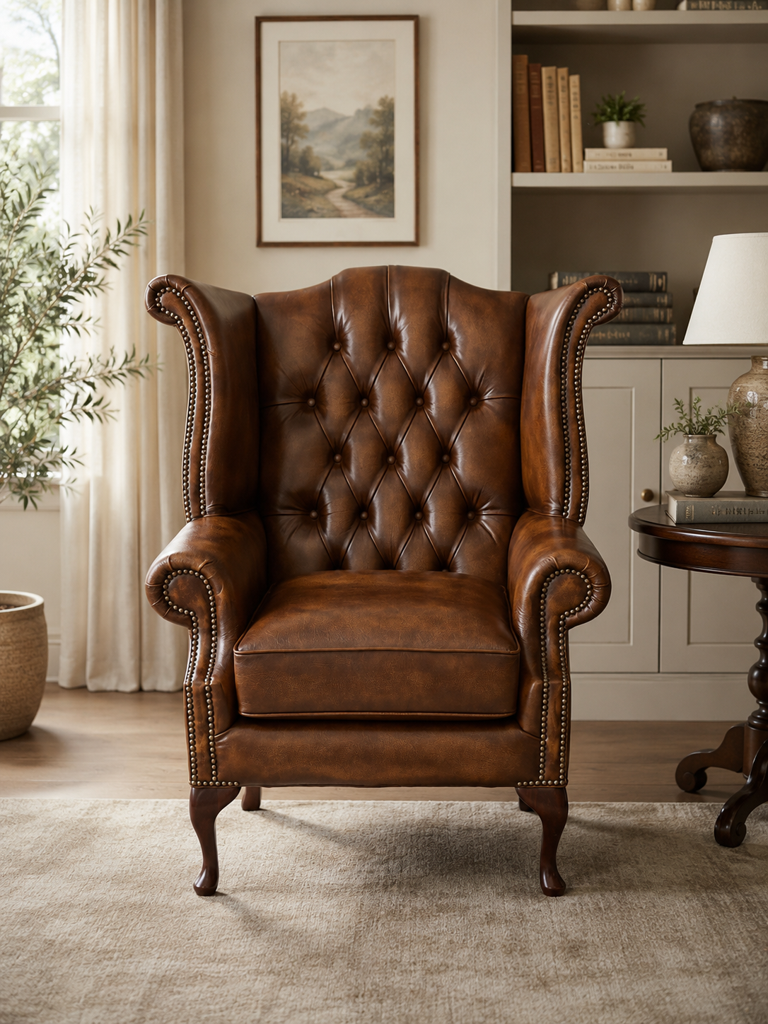 Berkshire Leather Wing Chair