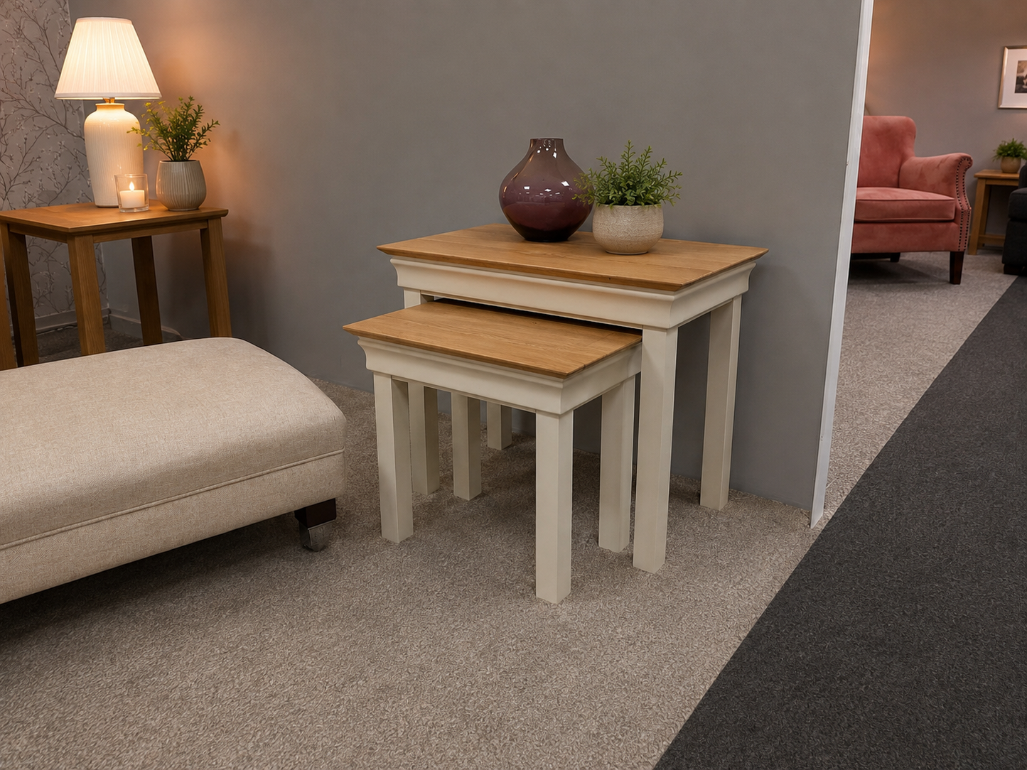 Bordeaux in White/Oak