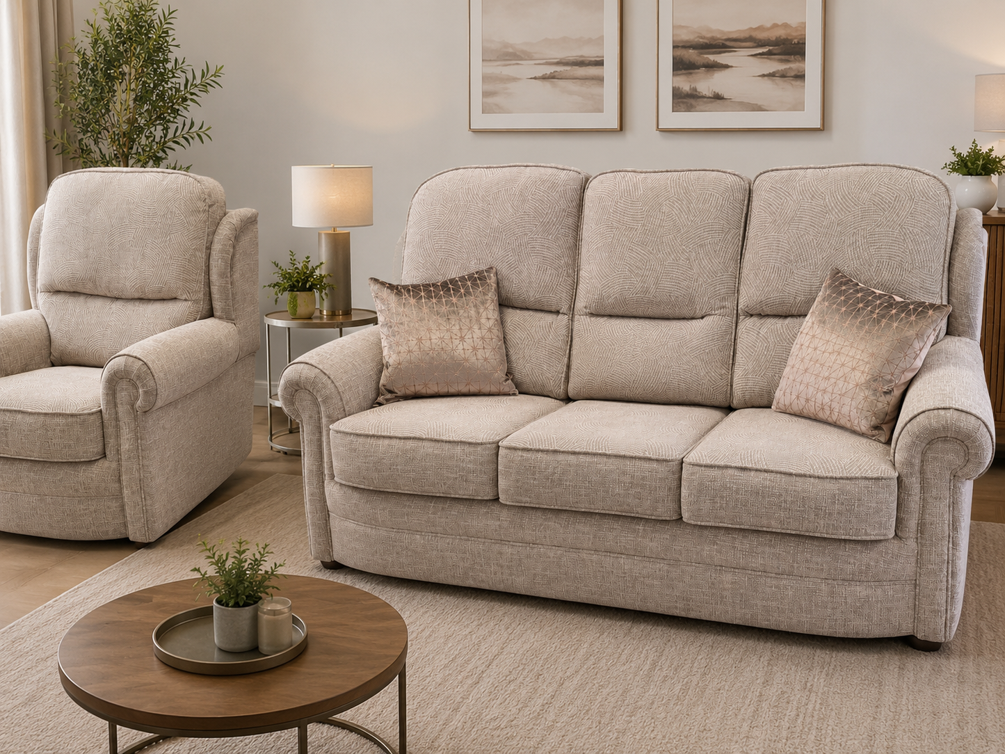 Contessa 3 Seater & Chair
