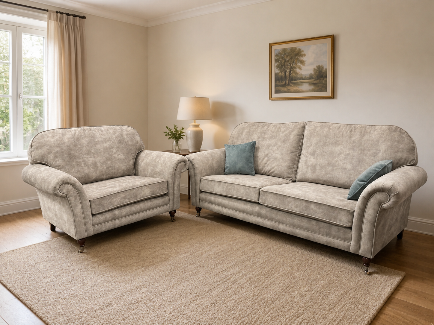 Emily 3 Seater & Cuddler