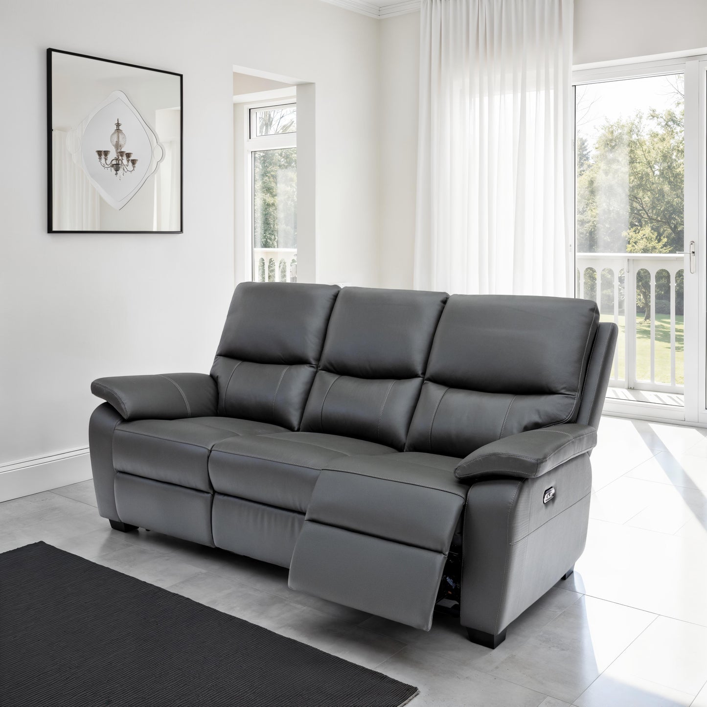 Cannes Leather Electric Recliner Sofa