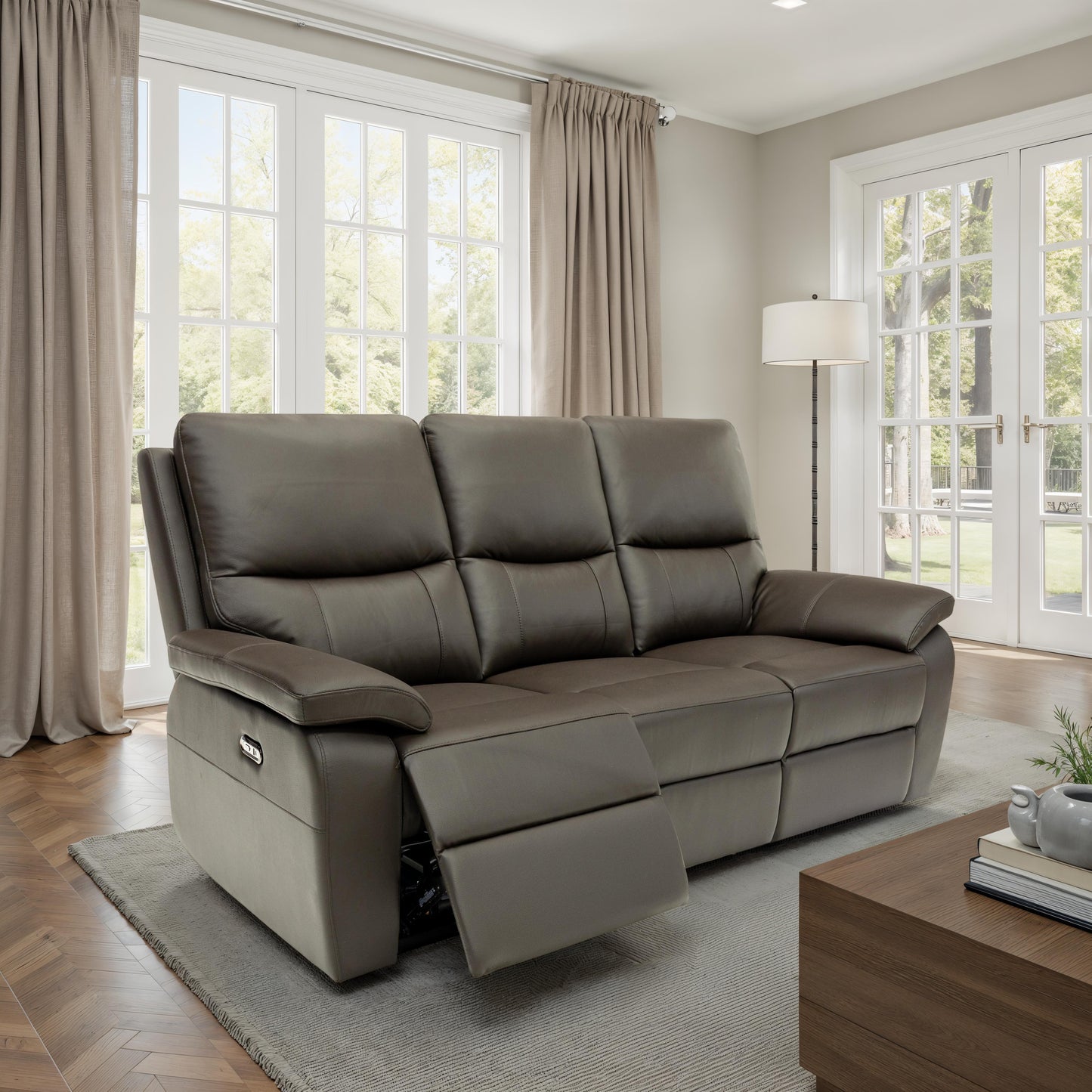Cannes Leather Electric Recliner Sofa