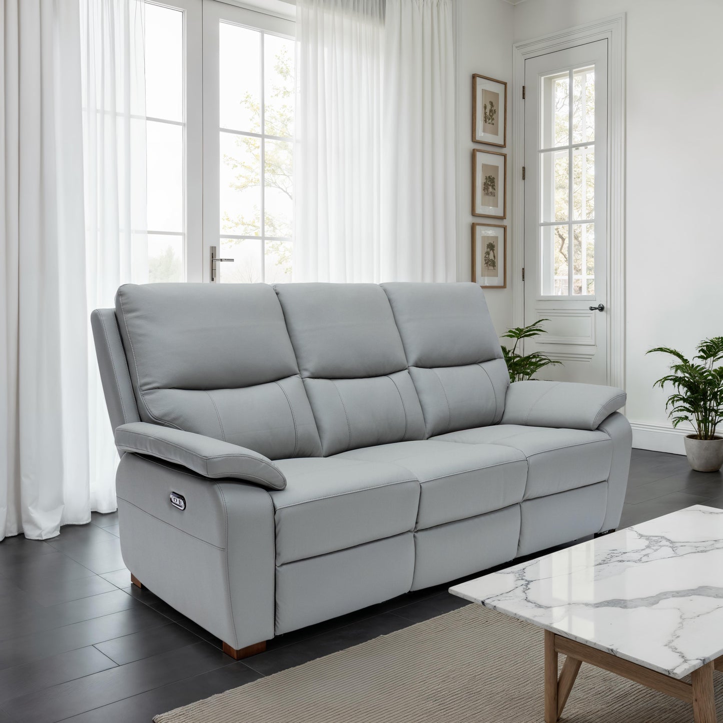 Cannes Leather Electric Recliner Sofa