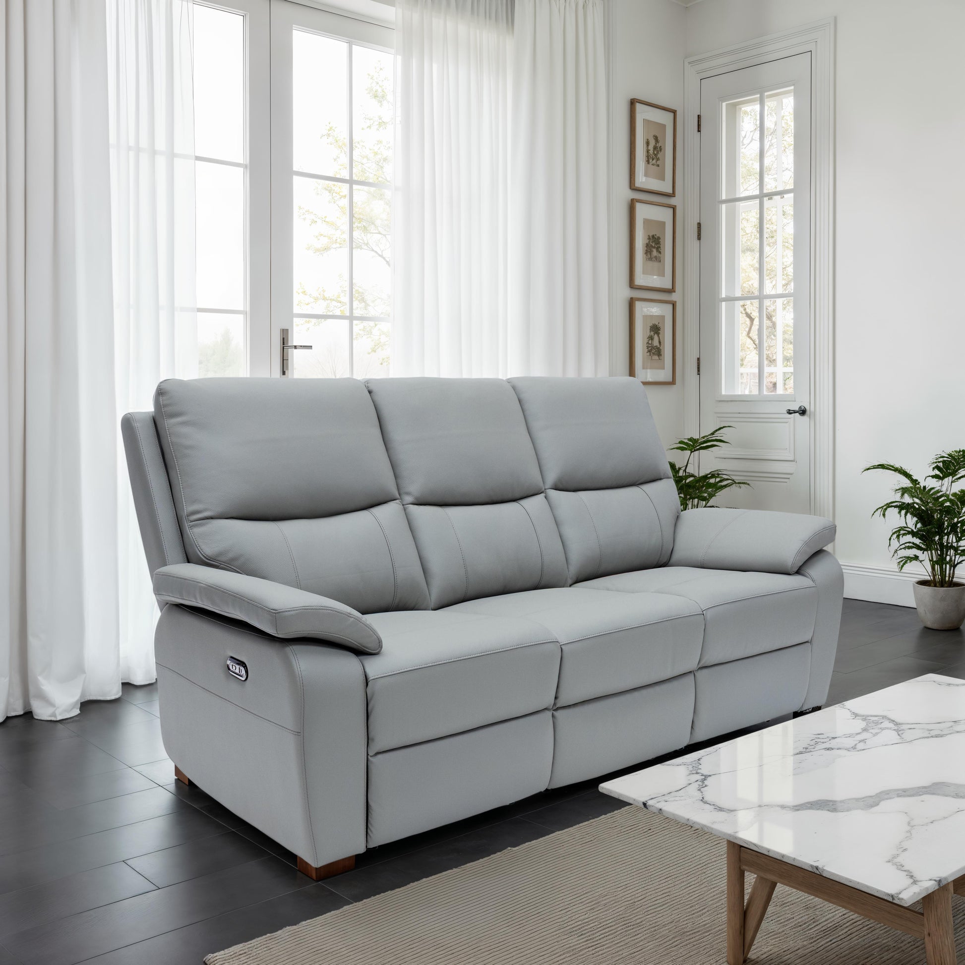 Cannes Leather Electric Recliner Sofa